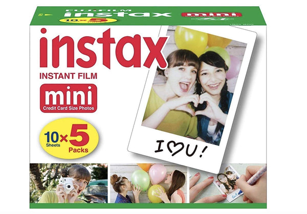 Fujifilm - Instax Mini Film Five Pack (50 Pictures)
